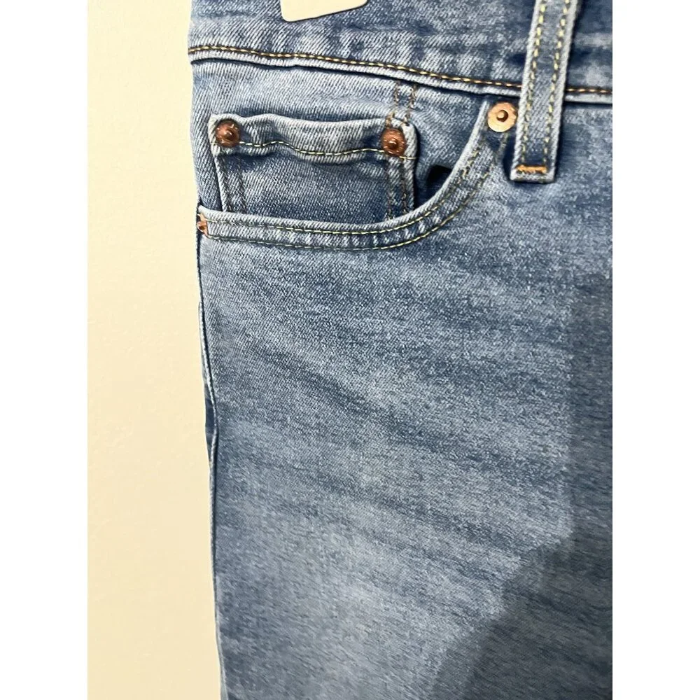 Levis 512 Denim Jean Women Size 12 30X32 Straight Leg Pants Stretch - Picture 4 of 9